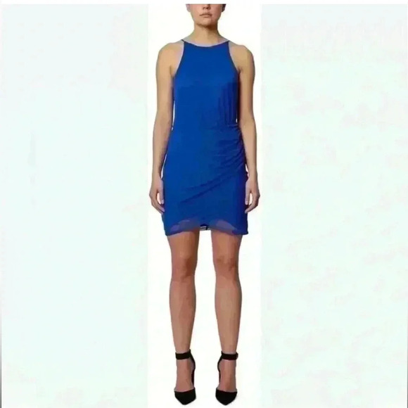 BCBG Blue mini mesh dress Size M - Picture 1 of 1